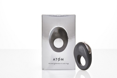 ATOM - Эрекционное виброкольцо, 8 см (черный) Hot Octopuss 