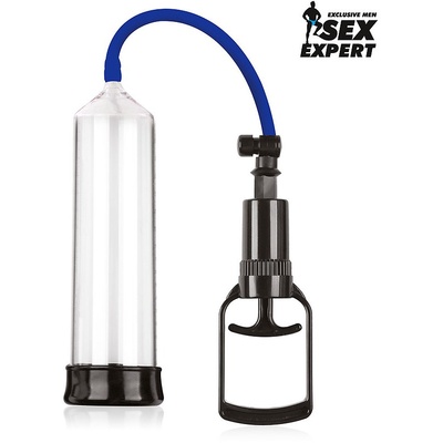 Sex Expert - Мужская вакуумная помпа с ручным поршневым насосом, 20х5.5 см (Прозрачный) 