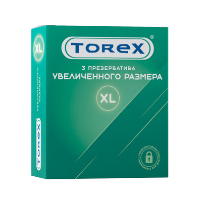 Torex - Презервативы большого размера гладкие, 19 см 3 шт Torex, Россия 