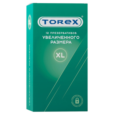 Torex - Презервативы большого размера гладкие, 19 см 12 шт Torex, Россия 