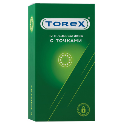Torex - Презервативы со стимулирующими точками, 18 см 12 шт Torex, Россия 