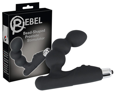 Rebel Bead-shaped Prostate Stimulator - Стимулятор простаты с вибрацией, 14 см (черный) You2Toys 