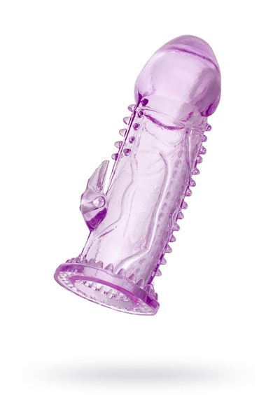 Насадка на пенис TOYFA, TPE, фиолетовая, 13,5 см Toyfa Basic (Фиолетовый) 