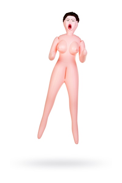 Кукла надувная Dolls-X by TOYFA Violet, брюнетка, с тремя отверстиями, кибер вставка: вагина (Телесный) 