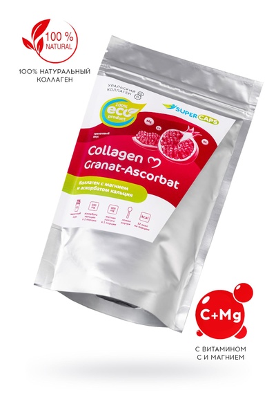 Натуральный коллаген Super Caps Collagen с витамином С и магнием , 150 г 