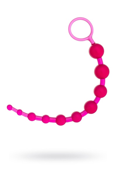 Анальная цепочка TOYFA, PVC, розовый, 30 см Toyfa Basic 