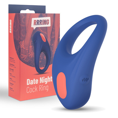 Кольцо эрекционное RRRING Date Night Cock Ring FeelzToys (Нидерланды) (Синий) 