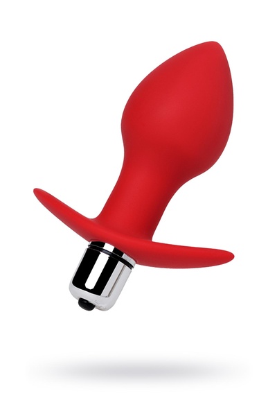 Анальная вибровтулка ToDo by Toyfa Glam, силикон, красная, 9,7 см, Ø 4 см (Красный) 