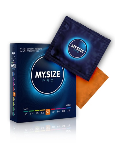 MY.SIZE №3 размер 57 латексные презервативы, 3 шт (Телесный) 