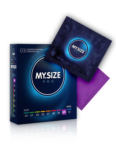 MY.SIZE №3 размер 69 латексные презервативы, 3 шт (Телесный) 