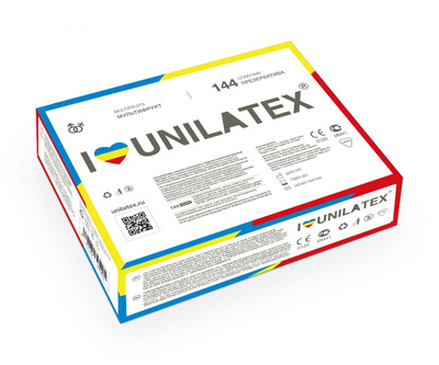 Unilatex Multifruits ароматизированные латексные презервативы, 144 шт (Мульти) 