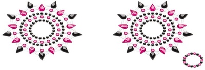 Breast jewelry Стикер Crystal Stiker черный + розовый в наборе 2 шт Petits Joujoux (Мульти) 