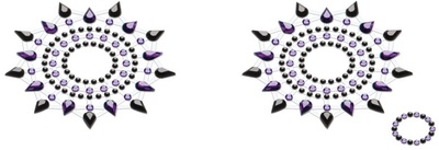 Breast jewelry Стикер Crystal Stiker черный + фиолетовый в наборе 2 шт Petits Joujoux (Мульти) 