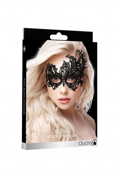 Кружевная маска ручной работы на глаза Royal Black Lace Mask Shots 