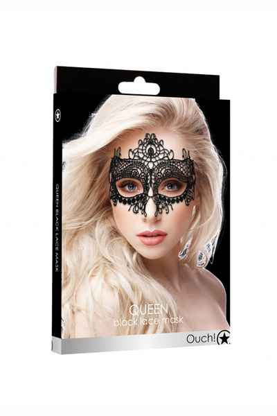 Кружевная маска ручной работы на глаза Queen Black Lace Mask Shots 