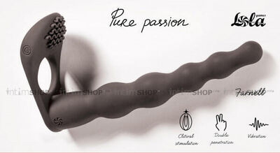 Вибронасадка для двойного проникновения Pure Passion Farnell, черный Lola Games Pure Passion (Чёрный) 