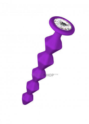 Анальная цепочка с кристаллом Lola Games Emotions Buddy, фиолетовый 