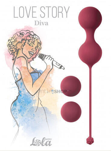 Набор вагинальных шариков Lola Games Love Story Diva, бордовый (Красный) 