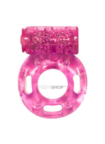 Эрекционное кольцо с вибрацией Rings Axle-pin, розовый Lola Games Rings! 
