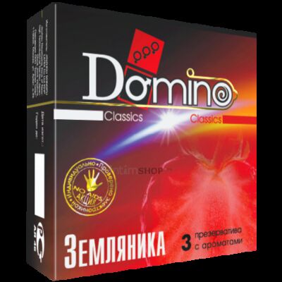 Презервативы Domino Classic Земляника, 3 шт (Бесцветные) 