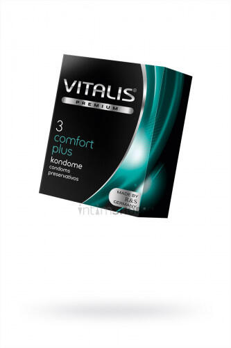 Презервативы Vitalis Premium Comfort Plus анатомической формы, 3 шт (Бесцветный) 