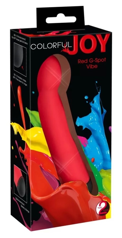 Colorful Joy - Вибратор для точки G, 17,5 см (красный) 