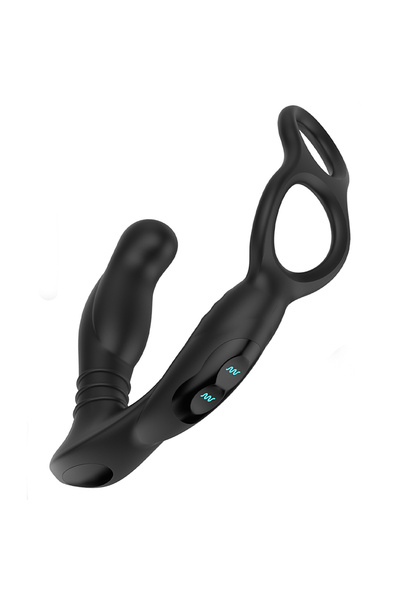 Nexus Simul 8 - Массажер простаты с кольцами для пениса и мошонки, 12,7 см (черный) 