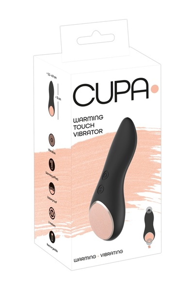 CUPA Touch - Вибратор с подогревом, 13 см (черный) You2Toys 