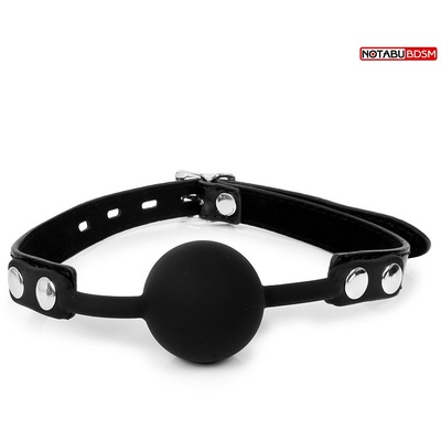 NoTabu - Силиконовый кляп-шарик, 4 см (чёрный) (Черный) 