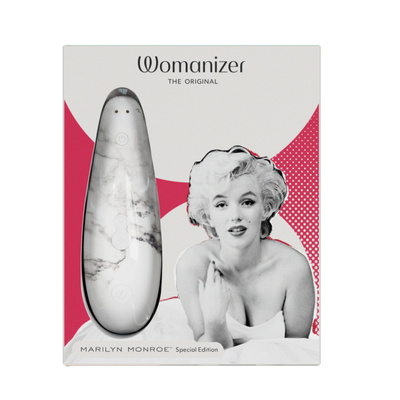 Клиторальный стимулятор Womanizer Classic 2 Marilyn Monroe, мраморно-белый 