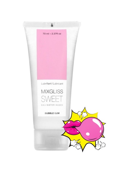 MixGliss Sweet Bubble Gum - Смазка на водной основе, 70 мл 
