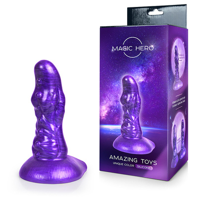 MAGIC HERO - Силиконовый фаллоимитатор, 15,5 см (фиолетовый) 
