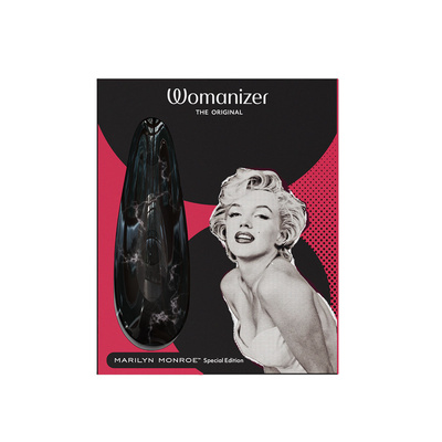 Бесконтактный клиторальный стимулятор Womanizer Classic 2 Marilyn Monroe, черный мрамор 
