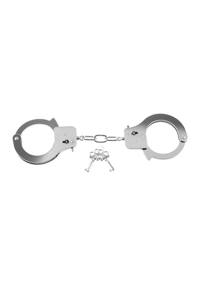 3801-26 PD ЭМ / Наручники металлические Designer Metal Handcuffs PipeDream (Серебристый) 