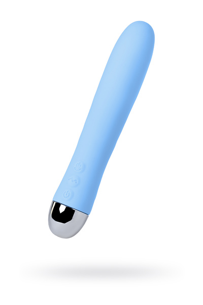 Вибратор с функцией нагрева и пульсирующими шариками PHYSICS FAHRENHEIT, силикон, голубой, 19 см TOYFA 
