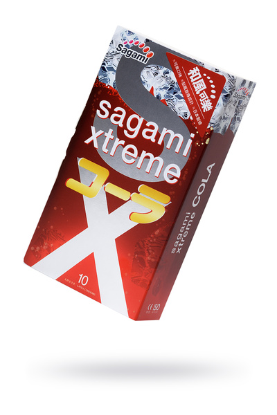 Презервативы Sagami, xtreme, cola, латекс, 19 см, 5,2 см, 10 шт. (Прозрачный) 