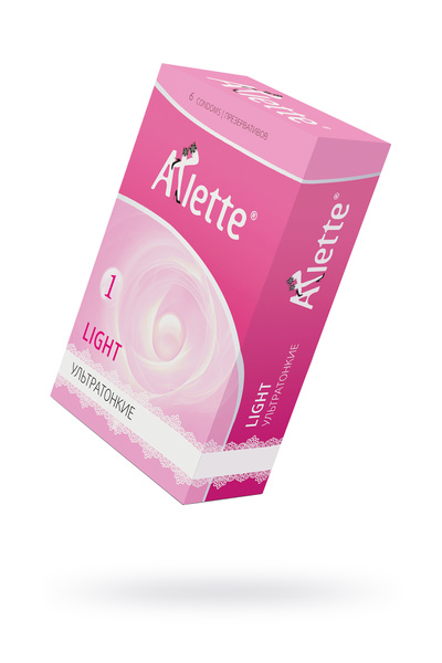 Презервативы Arlette, light, латекс, ультратонкие, 19 см, 5,5 см, 6 шт. (Прозрачный) 
