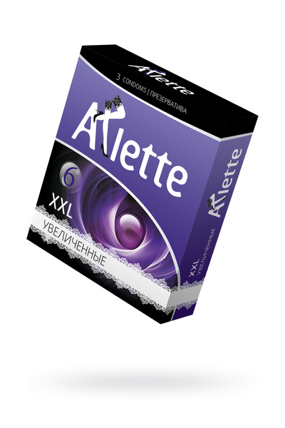 Презервативы Arlette, XXL, латекс, увеличенные, 20 см, 5,6 см, 3 шт. (Прозрачный) 