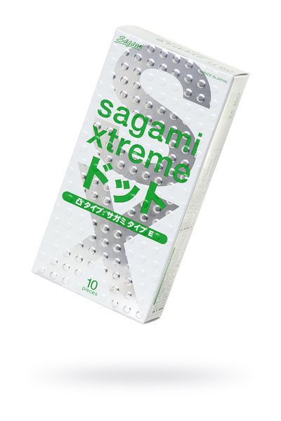 Презервативы Sagami, xtreme, type-e, латекс, 18,5 см, 5,2 см, 10 шт. (Прозрачный) 