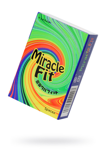 Презервативы Sagami, miracle fit, латекс, 18,5 см, 5,2 см, 5 шт. (Прозрачный) 