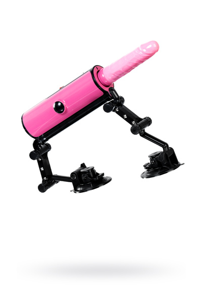 Секс-машина Pink-Punk, MotorLovers, ABS, розовый, 36 см TOYFA (Розово-черный) 