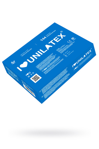 Презервативы Unilatex, natural plain, гладкие, классические, 18 см, 5,4 см, 144 шт. (Прозрачный) 