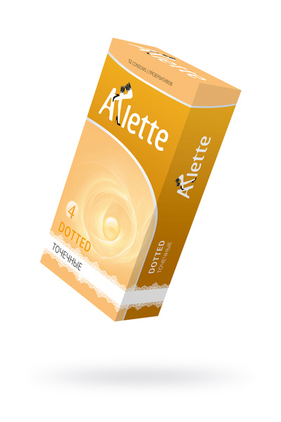 Презервативы Arlette, dotted, латекс, точечные, 18,5 см, 5,4 см, 12 шт. (Прозрачный) 