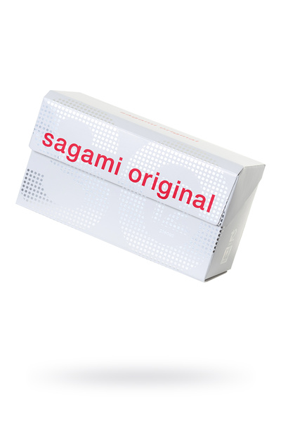 Презервативы Sagami, original 0.02, полиуретан, 19 см, 5,8 см, 12 шт. (Прозрачный) 