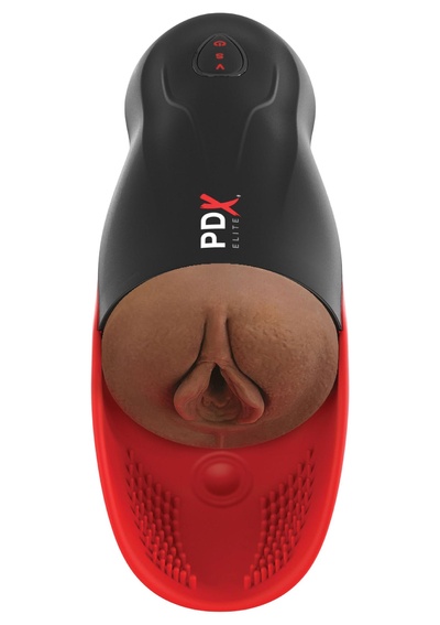 PipeDream-Fuck-O-Matic 2 - Мастурбатор-вагина с вибрацией и всасыванием PipeDream, США (Черно-красный) 