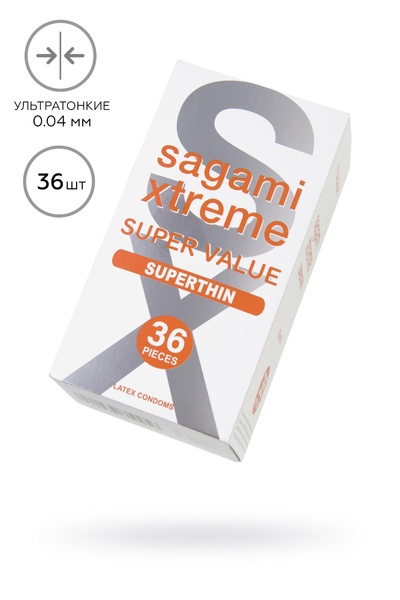 Sagami xtreme - Презервативы, 19 см 36 шт (Прозрачный) 