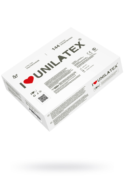 Презервативы Unilatex, ultrathin, ультратонкие, 19 см, 5,4 см, 144 шт. (Прозрачный) 