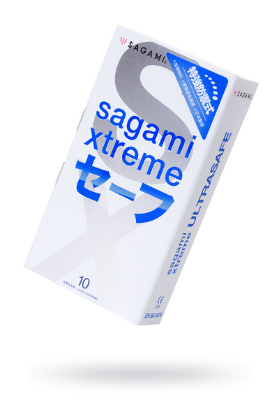Презервативы Sagami, xtreme, ultrasafe, латекс, 19 см, 5,2 см, 10 шт. (Прозрачный) 