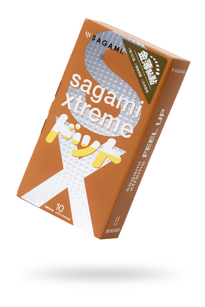 Презервативы Sagami, xtreme, feel up, латекс, 19 см, 5,3 см, 10 шт. (Прозрачный) 