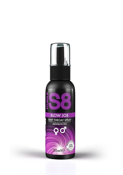 S8 Deep Throat Spray - Лубрикант со вкусом мяты, 30 мл Stimul8 (Черный) 